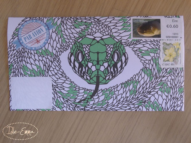 Photo - May 2016 - Outgoing - Snake Envelope